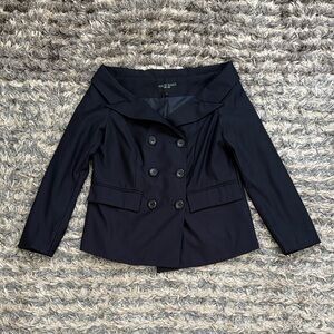 Walter Baker Navy Off-Shoulder Blazer, Size S, NWOT